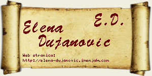 Elena Dujanović vizit kartica